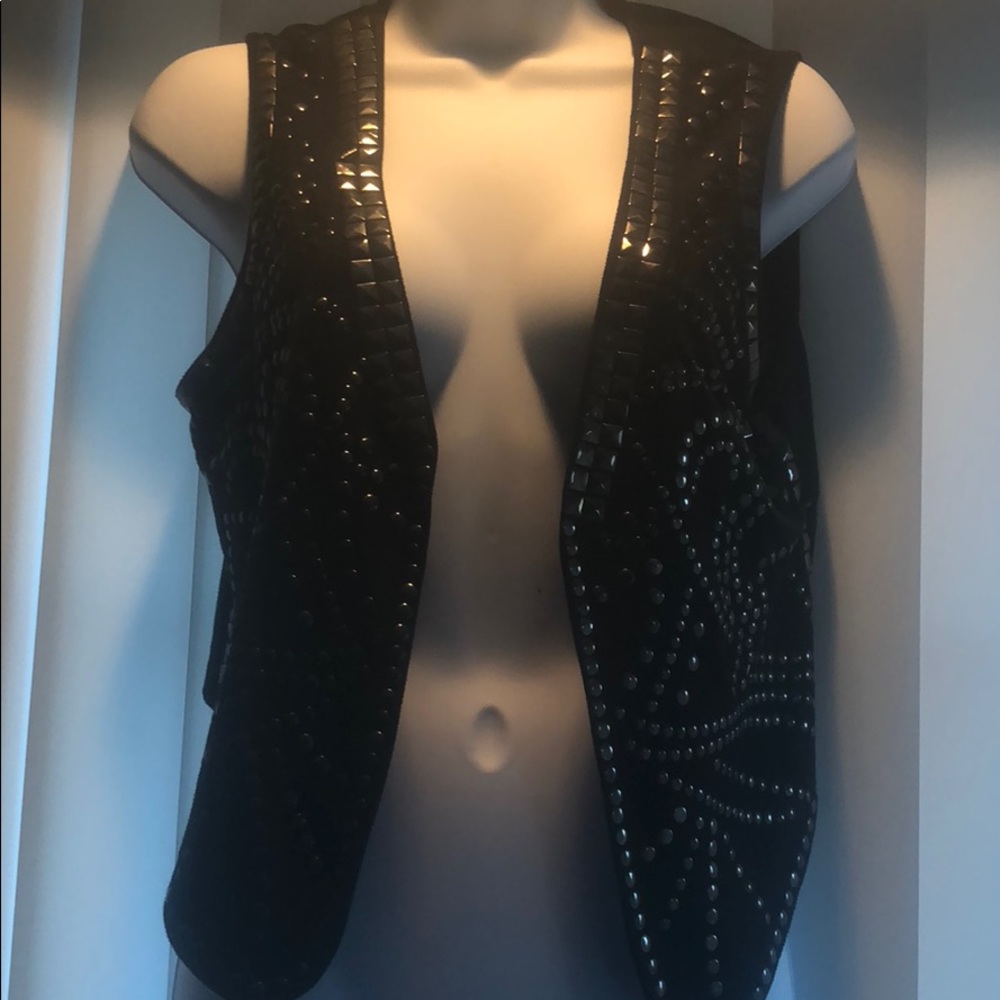 Studded Black Vest